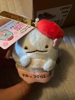 San-X Sumikko Gurashi Blue Plush Keychain very rare and hard to find